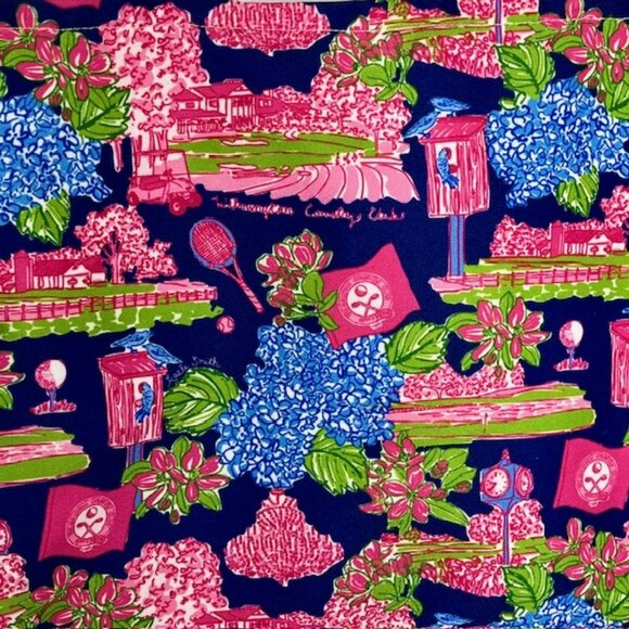 Kaeli Smith Canvas Tote Bag - Wilmington Country Club - Blue/Pink - 22x15” - Picture 5 of 10